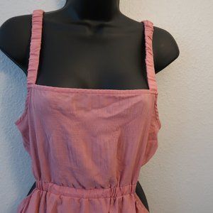 Open back pink dress